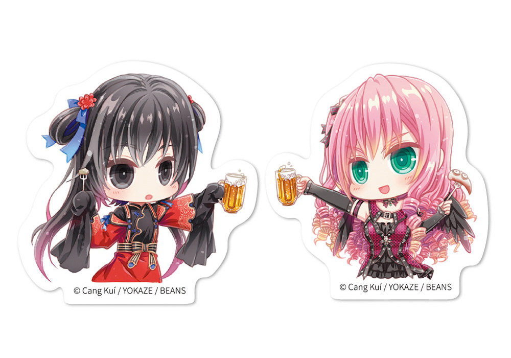 碰杯造型防水貼紙包《城隍．賽米絲物語》艾草＆莉莉絲